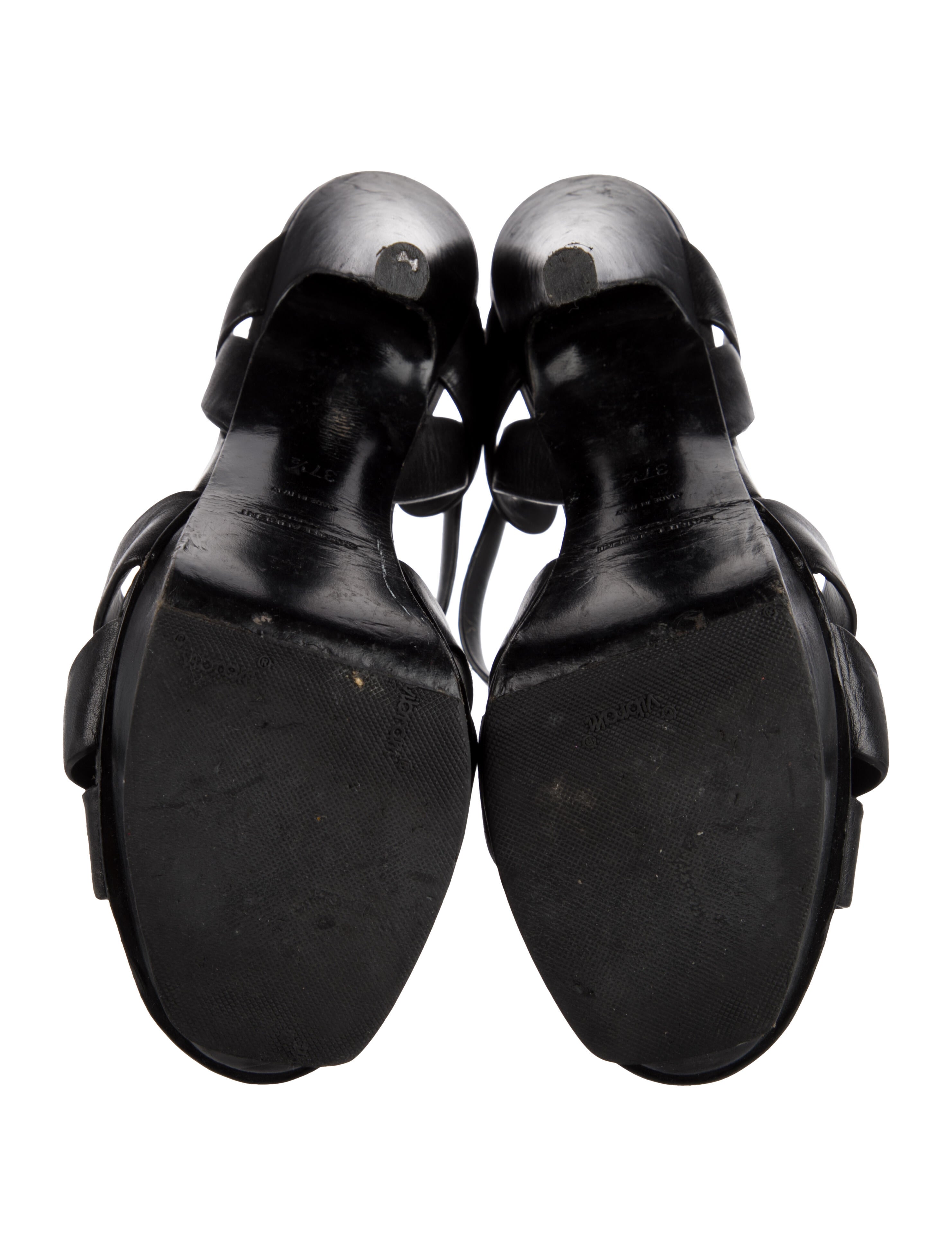 Saint Laurent Leather T-Strap Sandals